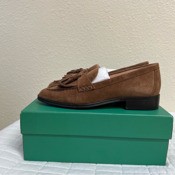 J. Crew Suede Maison Tassel Loafers in Walnut Brown Size 7 - Picture 7 of 13